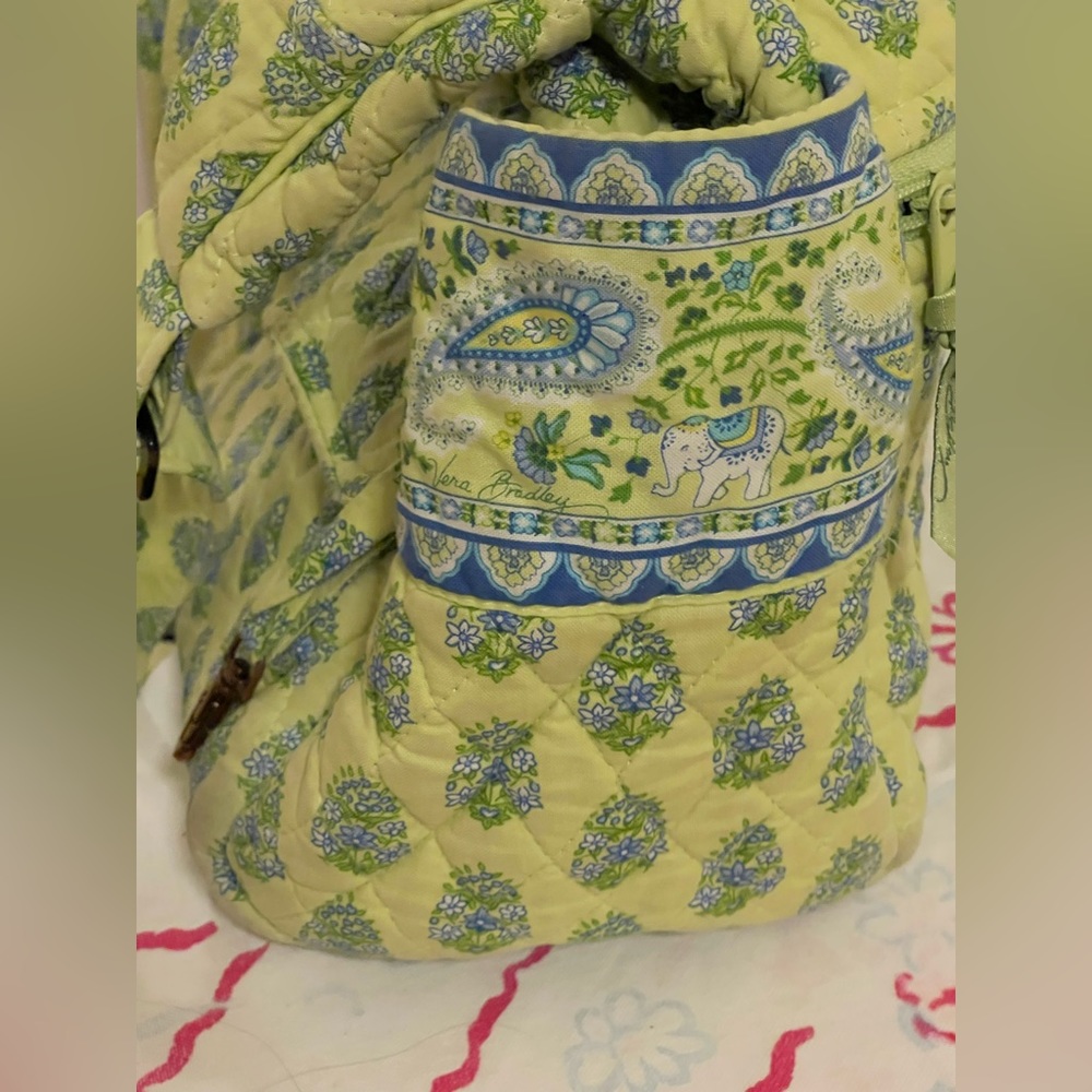 Vera Bradle Adjustable Bag / Mini Tote Citrus Pattern with Elephant Lining - Picture 2 of 6